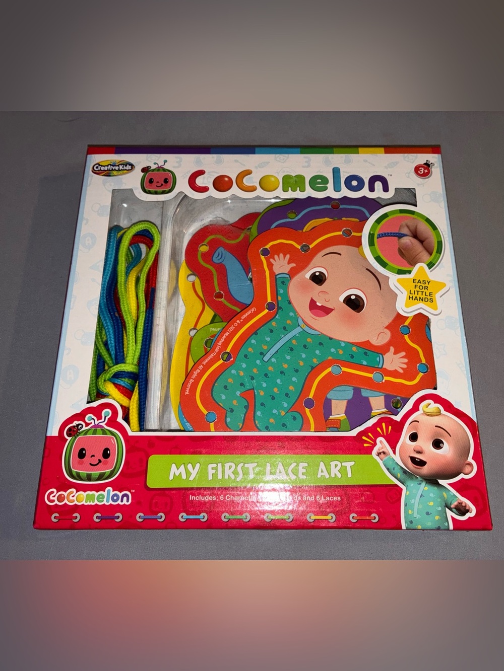 Cocomelon My First Lace Art - Multi-Color Kids Lacing Toy